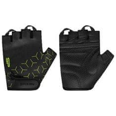 Spokey RIDE Moške kolesarske rokavice, črne in rumene, velikost 4,5 mm, brez L