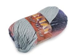 Pletena preja Soft Wool 100 g - (86949) modra oranžna