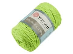 Pletena preja Macrame Cotton 250 g - (755) zelena barva.