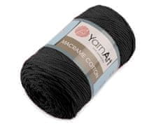 Pletena preja Macrame Cotton 250 g - (750) črna