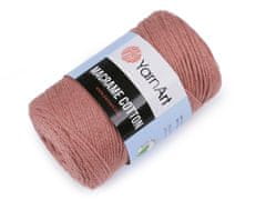 Pletena preja Macrame Cotton 250 g - (792) stara temno roza