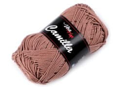 Pletena preja Camilla 50 g - (8223) svetlo rjava