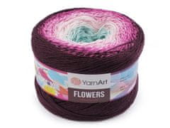 Pletena preja Flowers 250 g - (301) vijolična