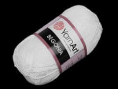 Bombažna preja za pletenje Begonia 50 g - (1000) bela