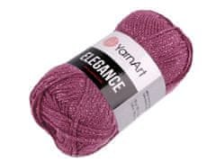 Pletena preja Elegance lurex 50 g - (112) stara temno roza