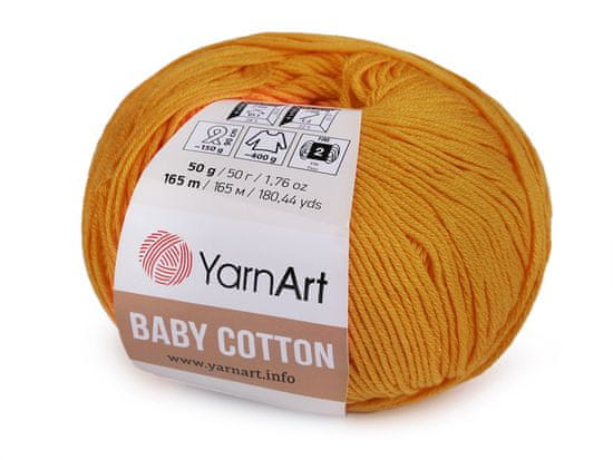 Pletena preja Baby Cotton 50 g - (433) gorčična