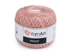 Kvačkana bombažna preja Violet 50 g - (4105) v prahu