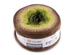 Bombažna preja za pletenje Rosegarden 250 g - (322) rjava zelena