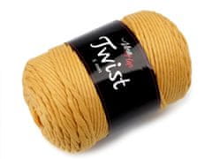 Bombažna preja za pletenje Twist makrame 500 g - (8190) gorčična