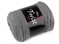 Bombažna preja za pletenje Twist macrame 500 g - (8235) siva nevtralna