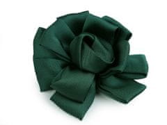 Satenast cvet za šivanje in lepljenje Ø6,5 cm - temno zelen