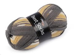 Pletena preja Best Socks samoprekrivna / preja za nogavice 100 g - (7071) temno siva