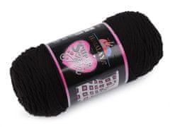 Preja za pletenje Super mehka preja 200 g - (80808) črna