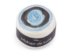 Pletena preja Mohair de Luxe 150 g - (7405) svetlo modra