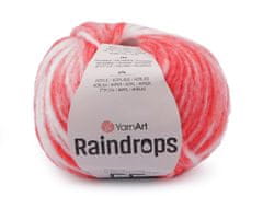 Pletena preja Raindrops 50 g - (2908) rdeča vermilijona