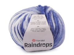 Pletena preja Raindrops 50 g - (2907) safirno modra