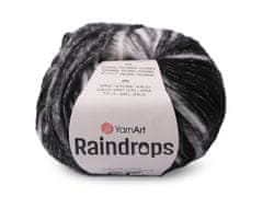 Pletena preja Raindrops 50 g - (2913) črna