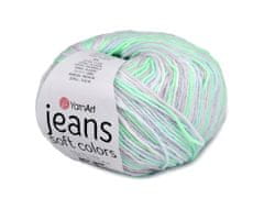 Pletena preja Jeans Soft Color 50 g - (6201) zelena st.