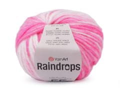 Pletena preja Raindrops 50 g - (2915) roza
