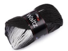Pletena preja Waltz 100 g - (5714) siva črna