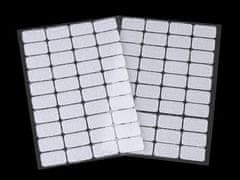 Samolepilni pravokotniki Velcro 15x25 mm - beli