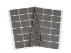 Samolepilni pravokotniki Velcro 25x32 mm - sivi