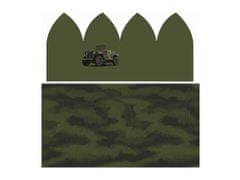 Plošča za otroško kapo in grelec za vrat - kaki, vojaško zelena