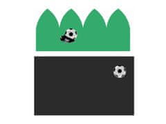 Plošča za otroško kapo in grelec za vrat - zelena pastelna nogometna