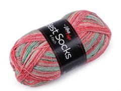 Pletena preja Best Socks samokrčljiva / preja za nogavice 100 g - (7346) rdeča