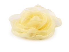 Roža iz organze za šivanje in lepljenje Ø8 cm - rumena svetloba
