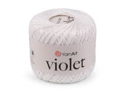Bombažna kvačkana preja Violet 50 g - (1000) Off White