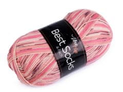 Pletena preja Best Socks samoprekrivna / preja za nogavice 100 g - (7303) roza svetlo
