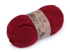 Pletena preja Melange Wool 100 g - (2117) rdeča
