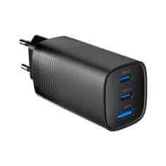 Gembird PD polnilec 1xUSB-A 2xUSB-C 65W črn