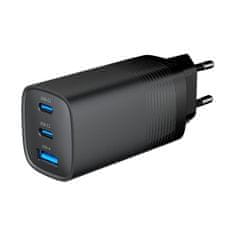 Gembird PD polnilec 1xUSB-A 2xUSB-C 65W črn