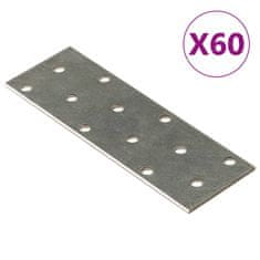 Vidaxl Perforirane plošče 60 kosov 2 mm 120x40 mm pocinkano jeklo