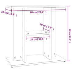 Vidaxl Stojalo za akvarij dimljeni hrast 60x30x60 cm inženirski les