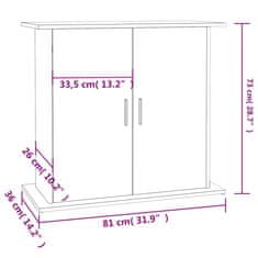 Vidaxl Stojalo za akvarij sonoma hrast 81x36x73 cm inženirski les