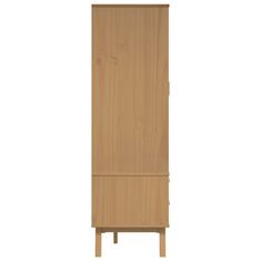 Vidaxl Garderobna omara OLDEN sivo rjava 76,5x53x172 cm trdna borovina