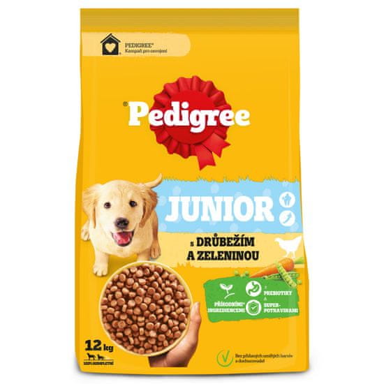 Pedigree zrnca z govedino in zelenjavo za pasje mladiče, 12 kg