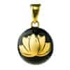 Bola nosečniški zvonček ESSENTIALS Black with gold lotus