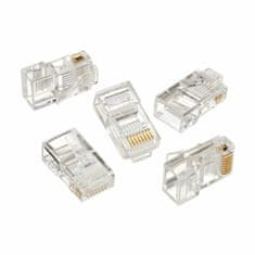 Gembird RJ45 konektor CAT.5e UTP trdi kabel pak/100 LC-8P8C-001/100