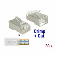 Delock RJ45 konektor CAT.6 FTP Crimp & Cut pak/20 86454