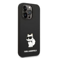 Karl Lagerfeld Ovitek Karl Lagerfeld za Apple iPhone 14 Pro - Black Silicone Choupette