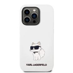 Karl Lagerfeld Ovitek Karl Lagerfeld za Apple iPhone 14 Pro - White Silicone Choupette
