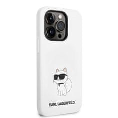 Karl Lagerfeld Ovitek Karl Lagerfeld za Apple iPhone 14 Pro - White Silicone Choupette
