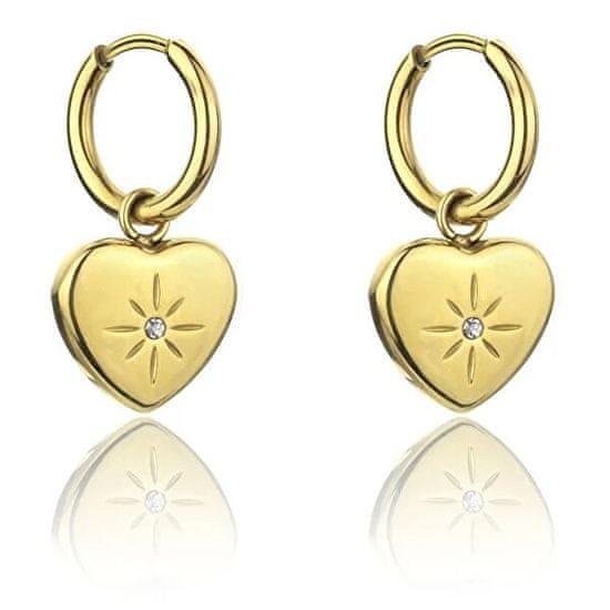 Marc Malone Čudoviti pozlačeni uhani Celine Gold Earrings MCE23147G