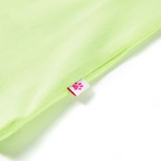 Vidaxl Otroška majica s kratkimi rokavi fluorescentno rumena 116