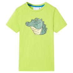 Vidaxl Otroška majica s kratkimi rokavi svetlo zelena 140