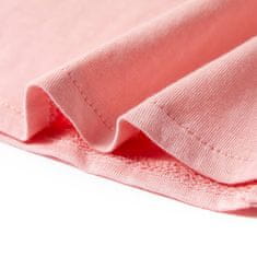 Vidaxl Otroška majica s kratkimi rokavi srednje roza 128